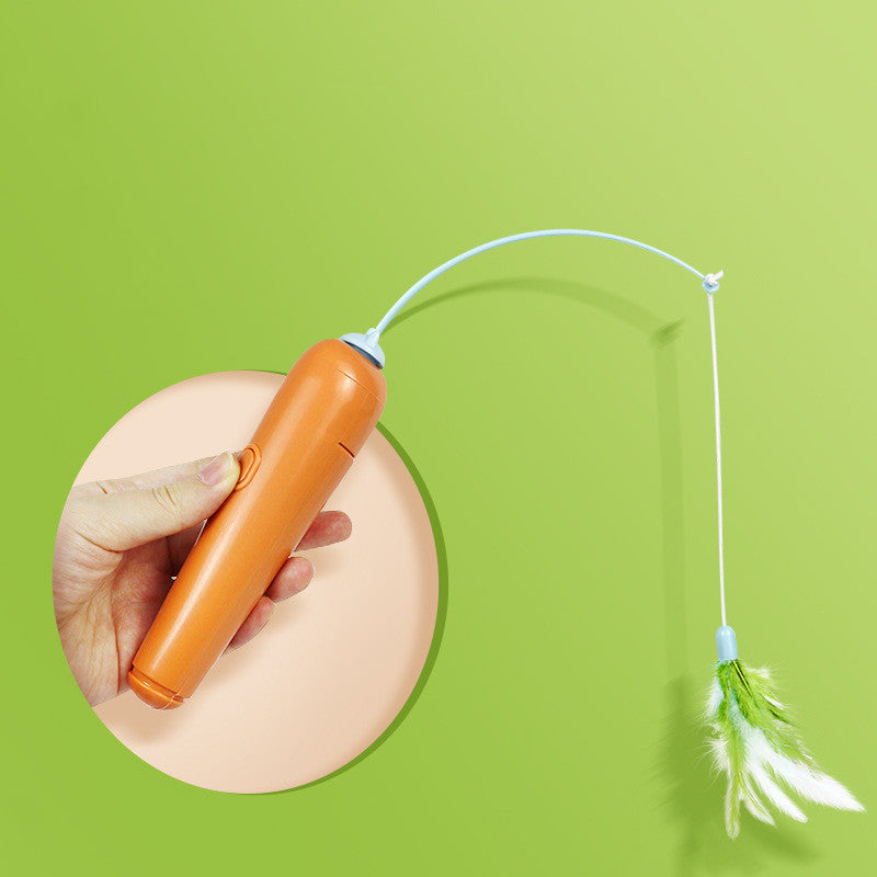 2-in-1 Pet Cat Toy With Feather